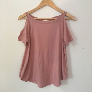 Mauve Cold Shoulder Top